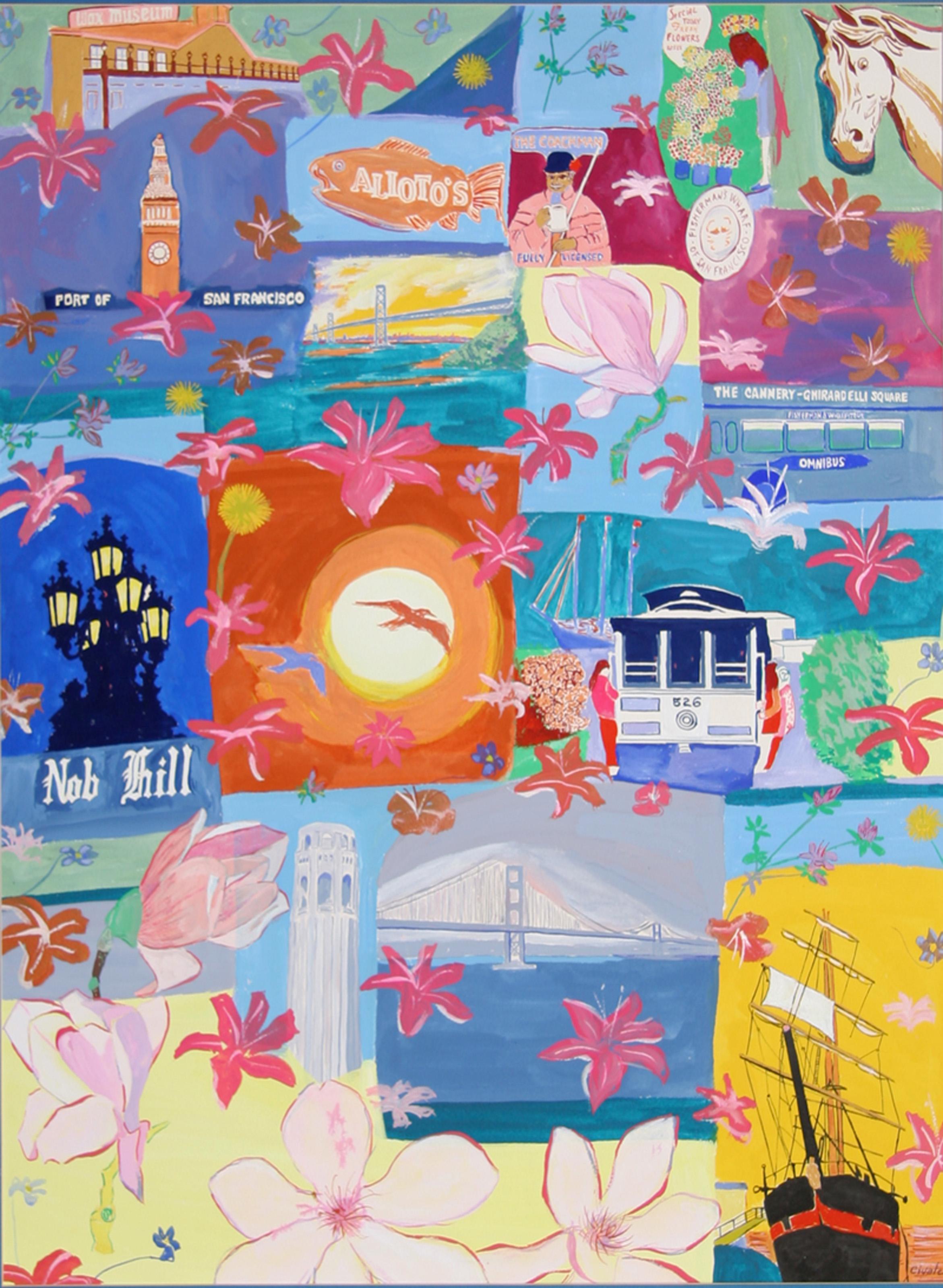 San Francisco, Acrylique moderne sur papier de Biagio Civale en vente 1