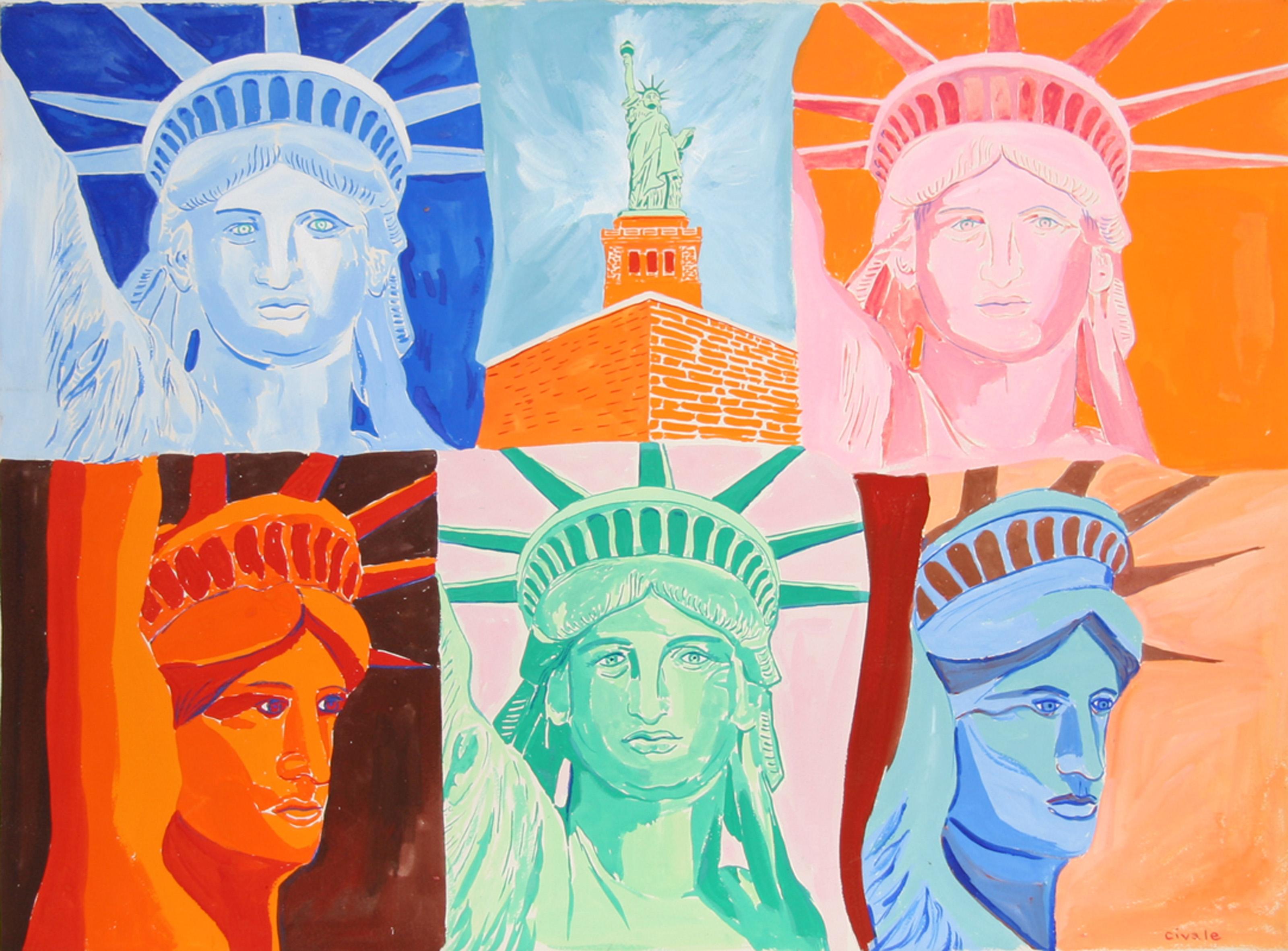 Modern Art Drawings and Watercolor Paintings