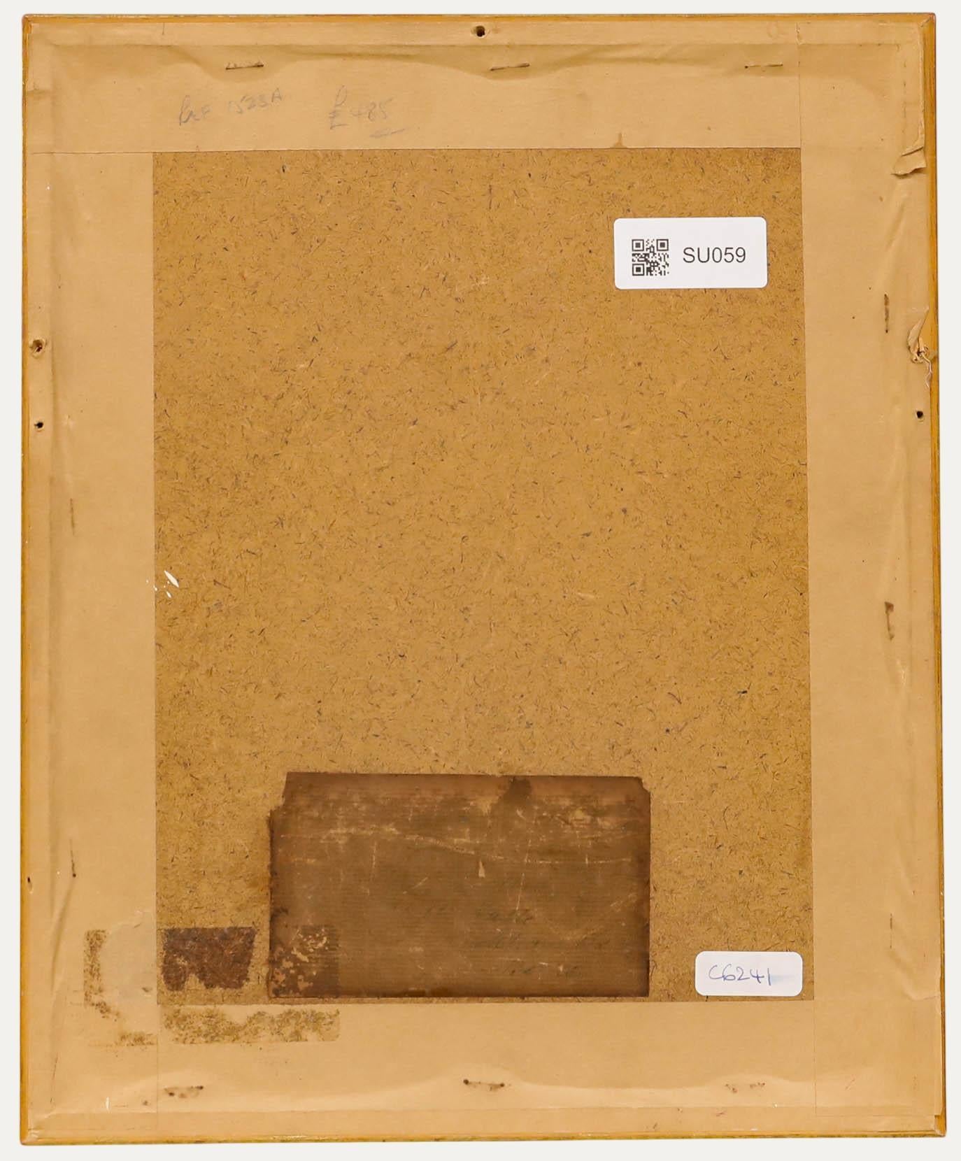 Max Ludby (1858-1943) - Aquarelle encadrée de 1893, Amarré sous la lumière de la lampe - Beige Landscape Art par Unknown