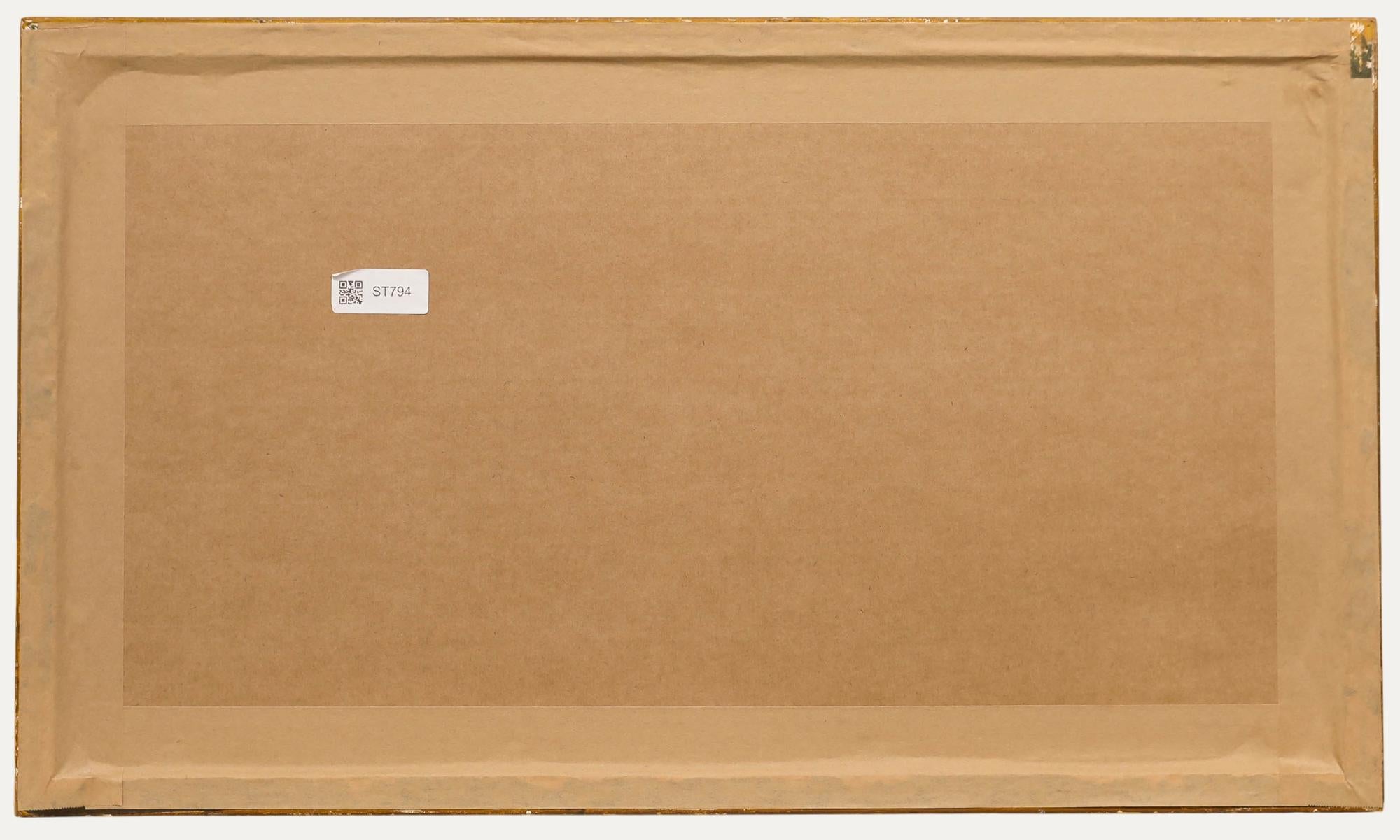 Paul Marni (1829-1914) - Aquarelle encadrée de la fin du XIXe siècle, Vue d'un pont - Beige Landscape Art par Paul Marny