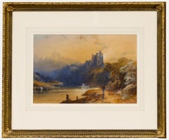 James Smith (1822-1897) - Aquarelle, Pêche au bord du Castle