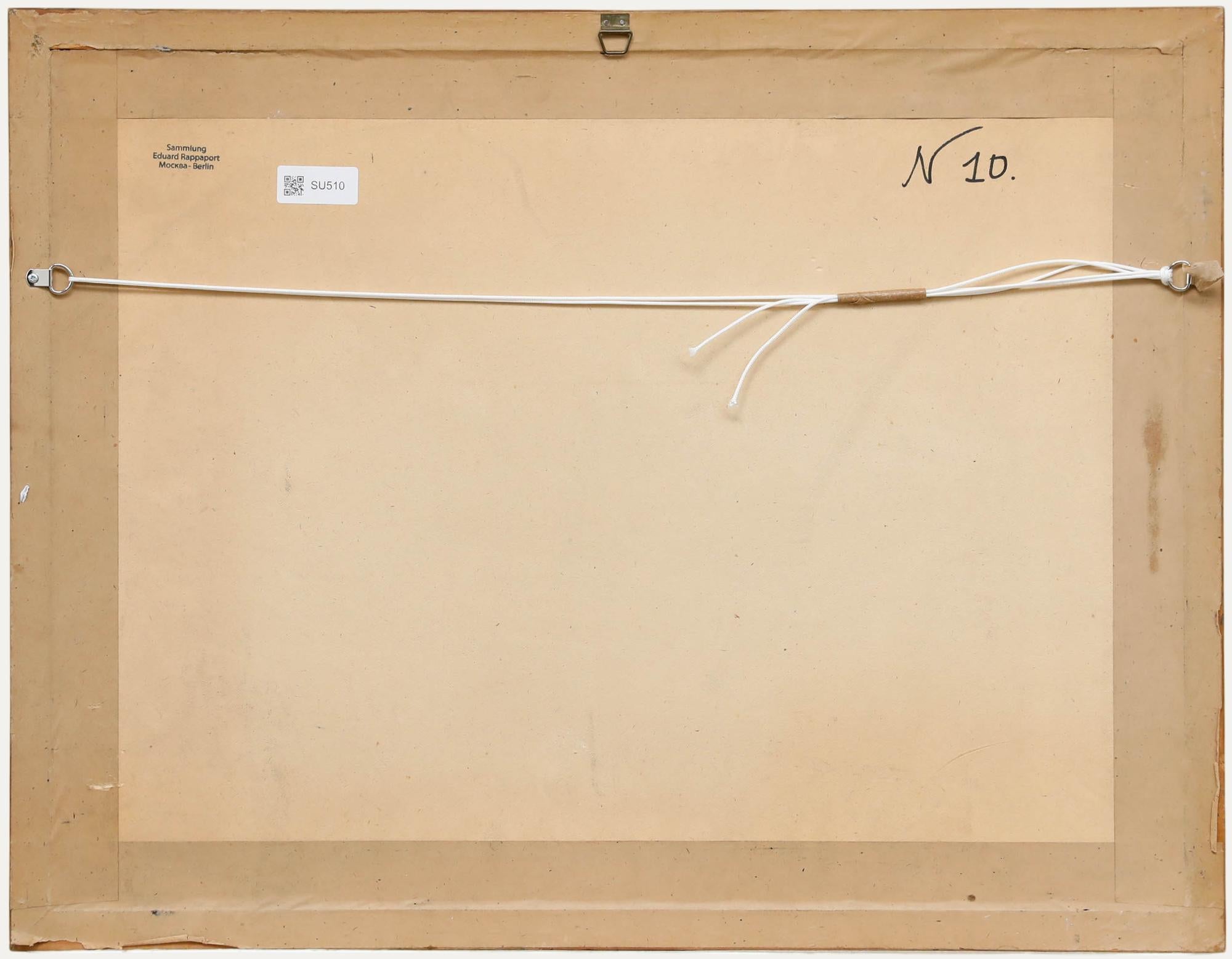 Dieren - Modernist Mid 20th Century Gouache, Still life with Red Spoons - Brown Still-Life by Unknown