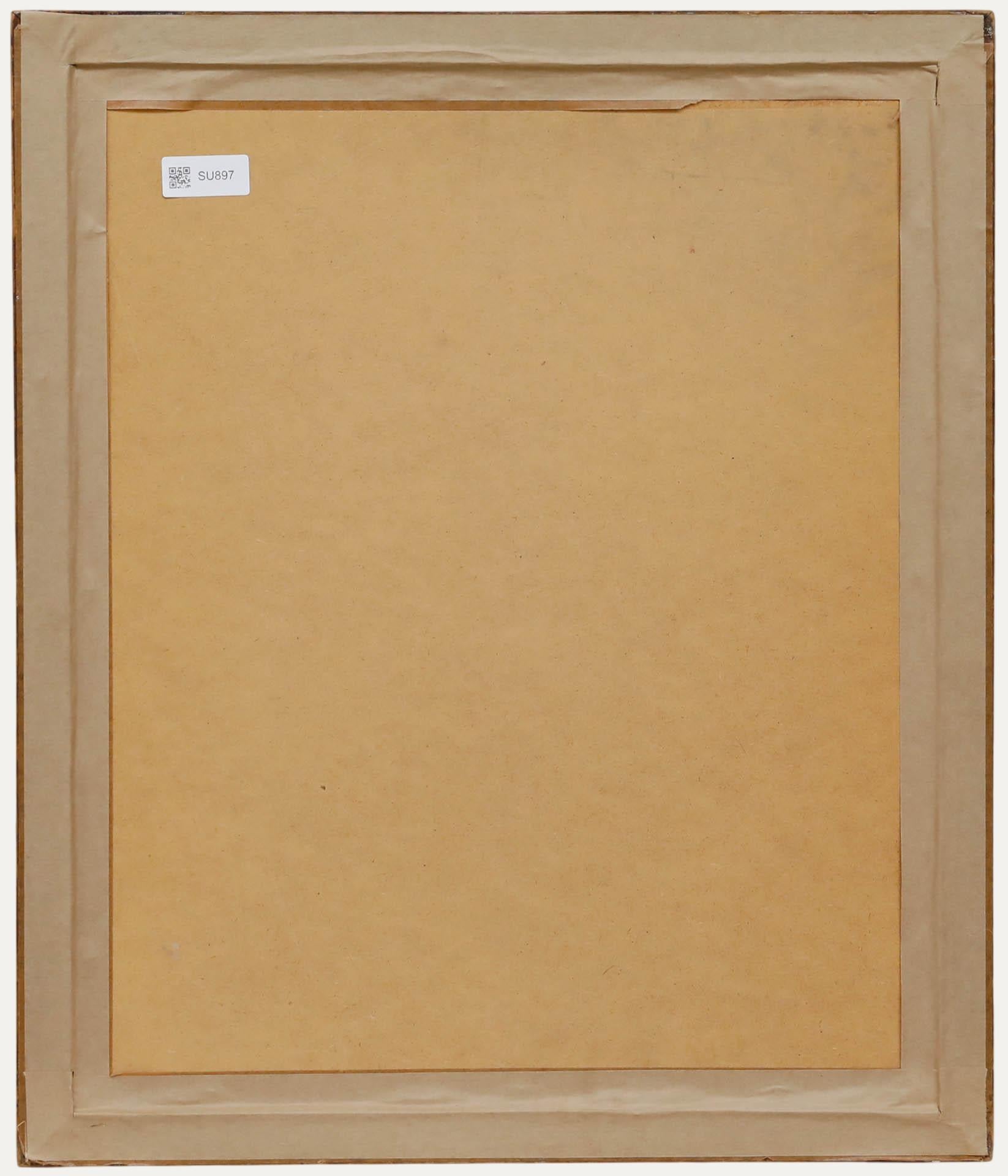 D'après Caspar Netscher Aquarelle encadrée du XIXe siècle, Une femme nourrissant un perroquet - Marron Portrait par Unknown