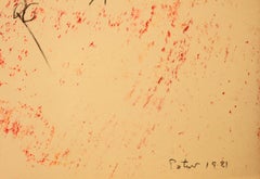 Merciful Victor, Abstract Ink and Colored Pencil Drawing by Dimitri Petrov