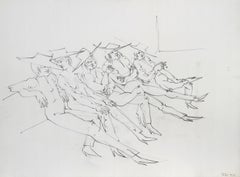 Resting, Surrealist Pencil Drawing by Dimitri Petrov