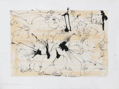 …A machine that discerns alternatives, Surrealist Ink Drawing by Dimitri Petrov