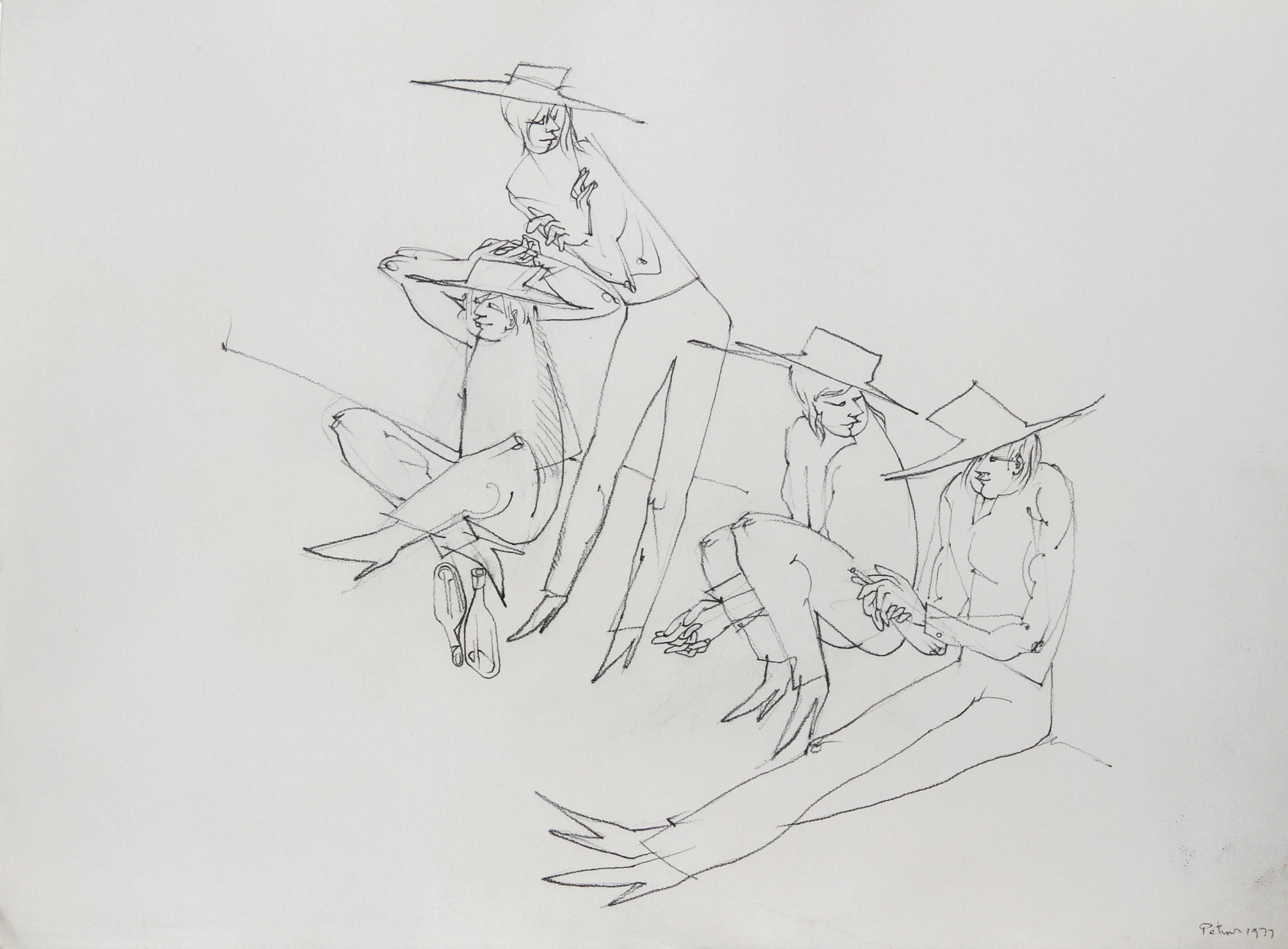 Bent, But Not Broke, Surrealist Pencil Drawing by Dimitri Petrov