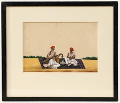 Indian School 19th Century Gouache - The Musicians