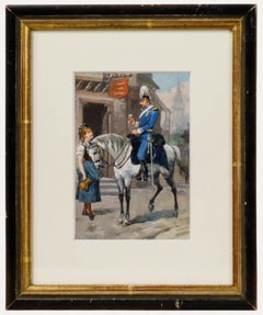 Framed Late 19th Century Gouache - A Good Drink