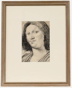 George Willott (1900-2000) - Disegno a grafite del XX secolo, studio di ritratto