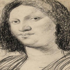 George Willott (1900-2000) - Disegno a grafite del XX secolo, studio di ritratto