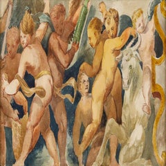 Adolf Schill (1848-1911) - Late 19th Century Watercolour, Dancing Cherubs