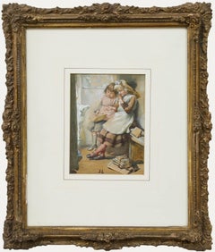 J. Lawson - Framed Early 20th Century Watercolour, Mary Had a Little Lamb