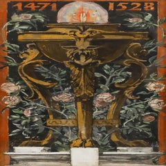 Adolf Schill (1848-1911) - Late 19th Century Watercolour, Memorial to Dürer I