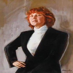 Michael Stennet (1946-2020) - 1987 Gouache, Portrait of Anne Gainsford