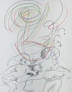 Untitled, Conceptual Pencil and Ink on Paper by Lucio Pozzi