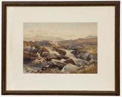 John I Syer (1815-1885) - Framed 1881 Watercolour, A Moorland Stream