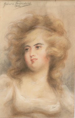 Gabor Von Ferenchich - 1903 Pastel, Lady with Auburn Hair