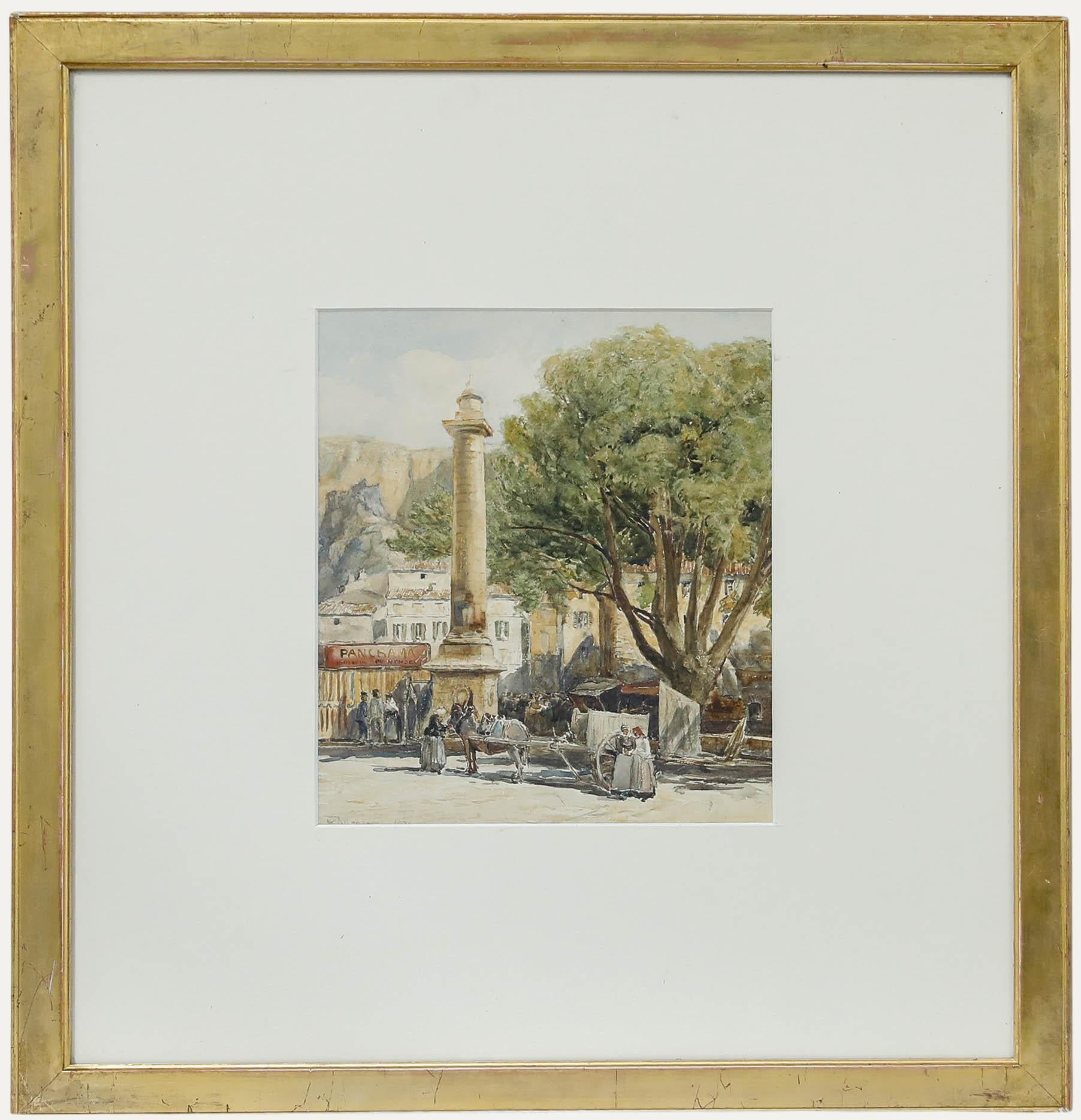 John Fulleylove (1845-1908) - Acquerello della fine del XIX secolo, Colonne Pétrarque