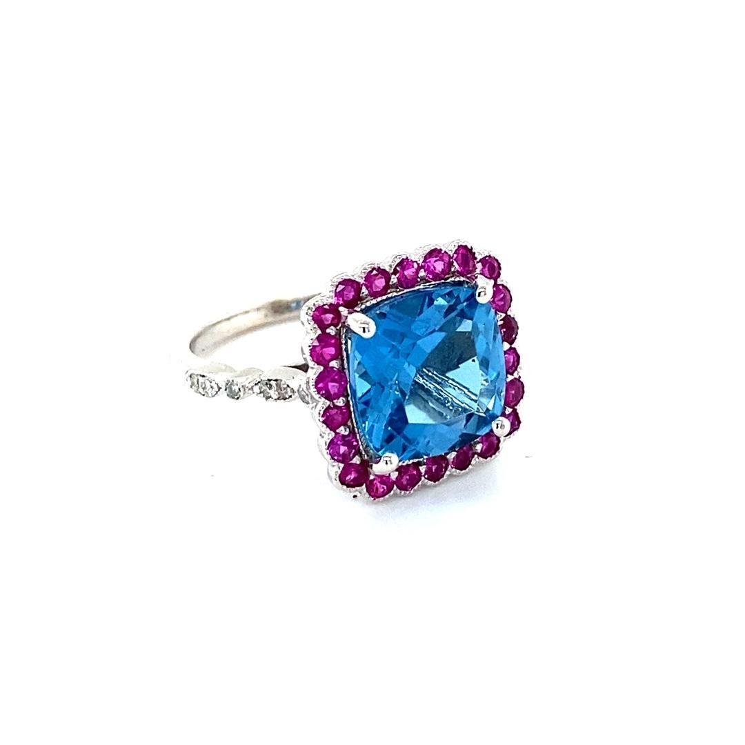 pink and blue diamond ring