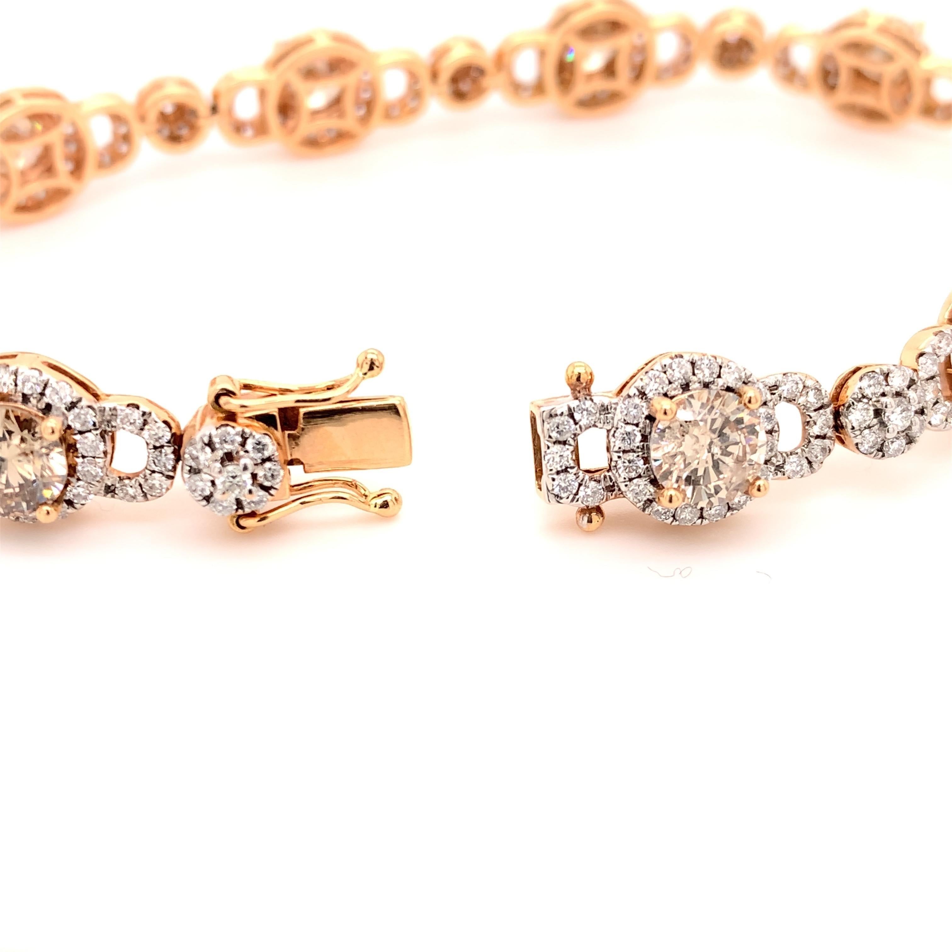 brown diamond tennis bracelet