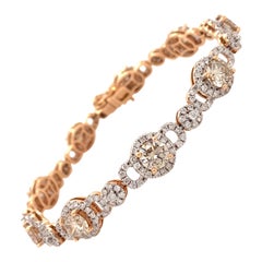 6.06 Carat Fancy Light Brown Diamond Bracelet