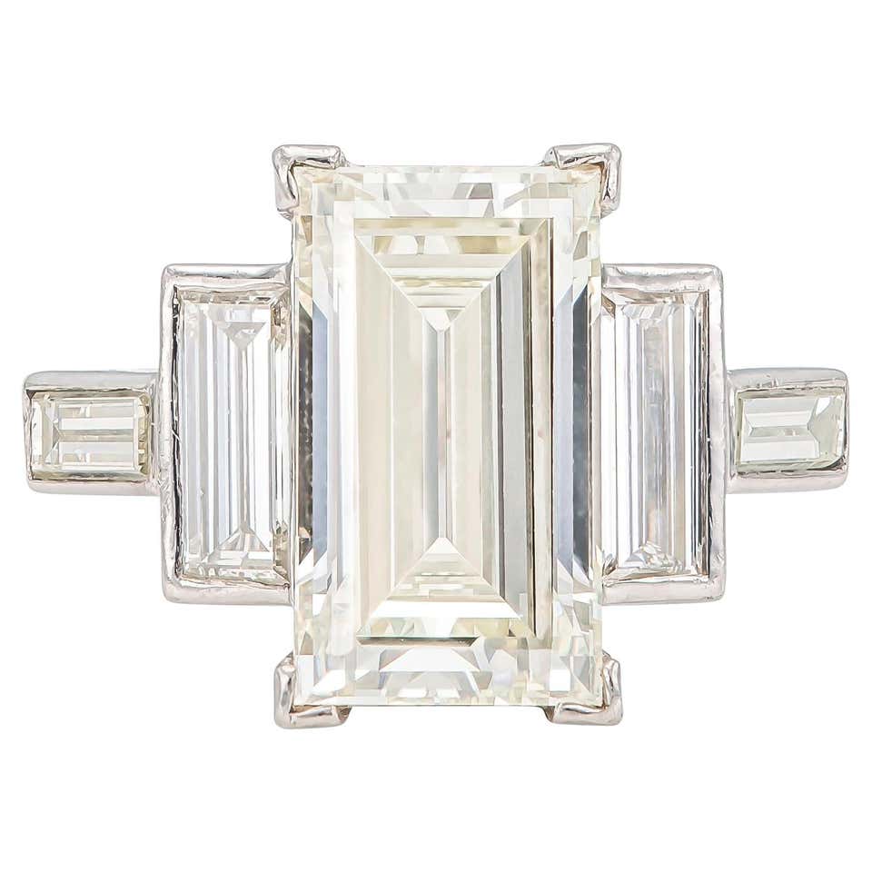 Large Diamond Rings Plain Rectangular Rectangular Diamond Rings - 1,308 For Sale on 1stDibs | rectangle ...