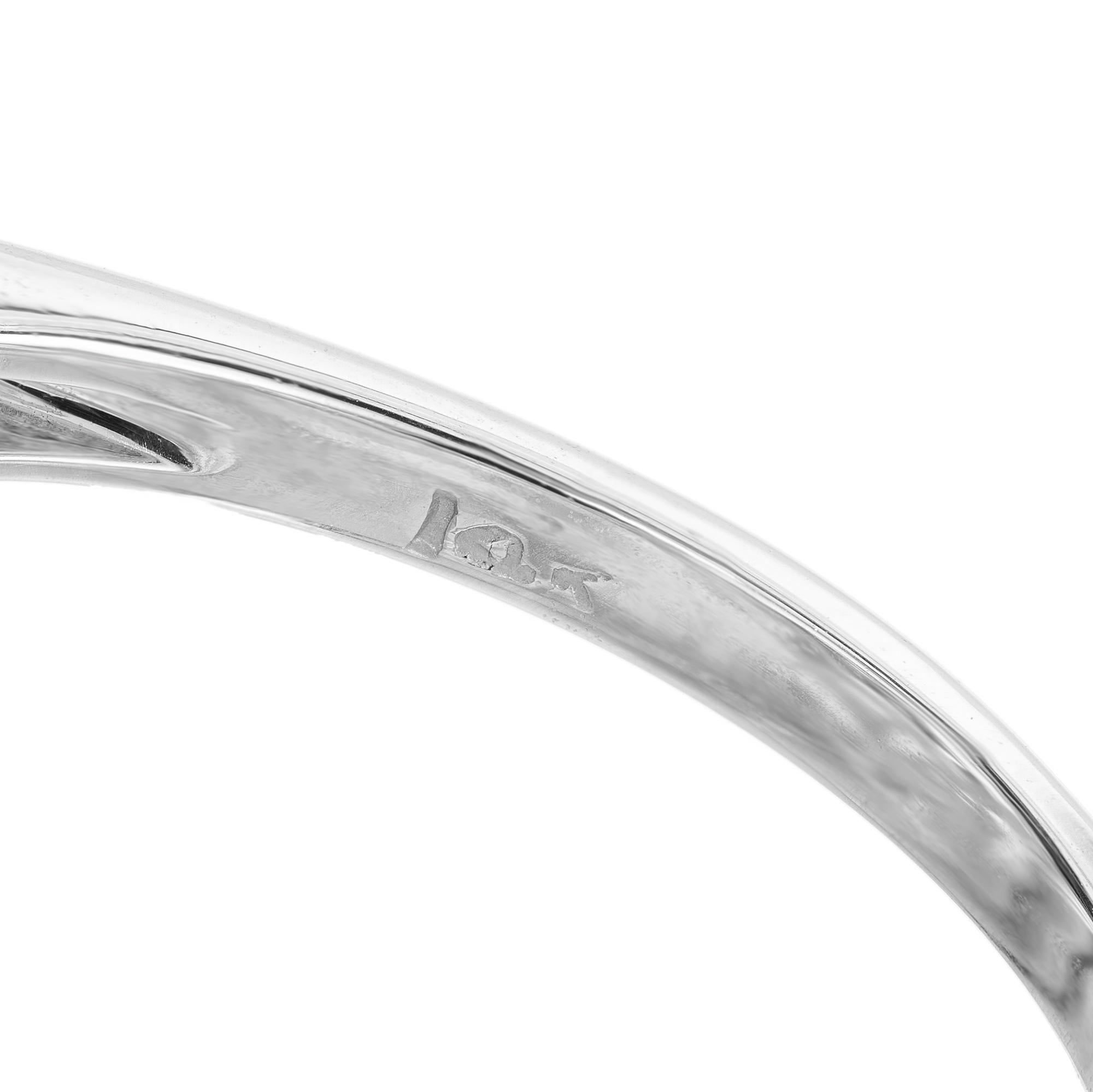 Cocktailring aus Weißgold mit 6,06 Karat rundem Aquamarin und Diamant-Halo mit Halo im Angebot 1