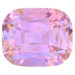 60.60 Carat Natural Loose Baby Pink Kunzite Stone Cushion Cut Afghan Gemstone