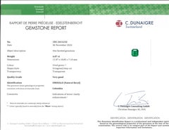 6.07 Carat Colombian Emerald Diamond Three-Stone Ring with Swiss Certification