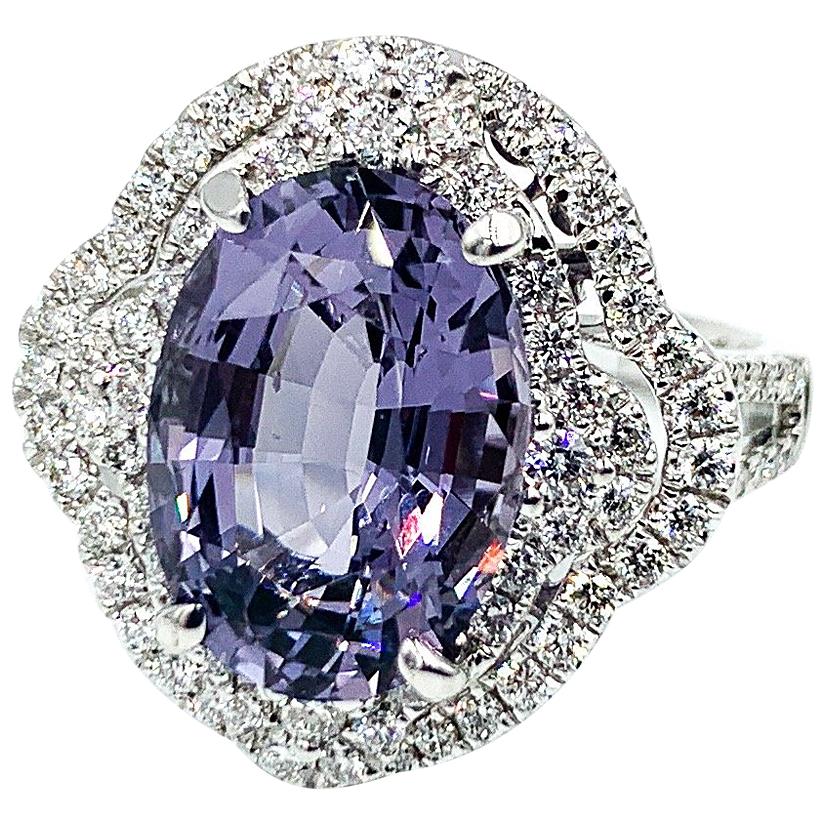 Contemporary 6.07 Carat Lavender Spinel Ring