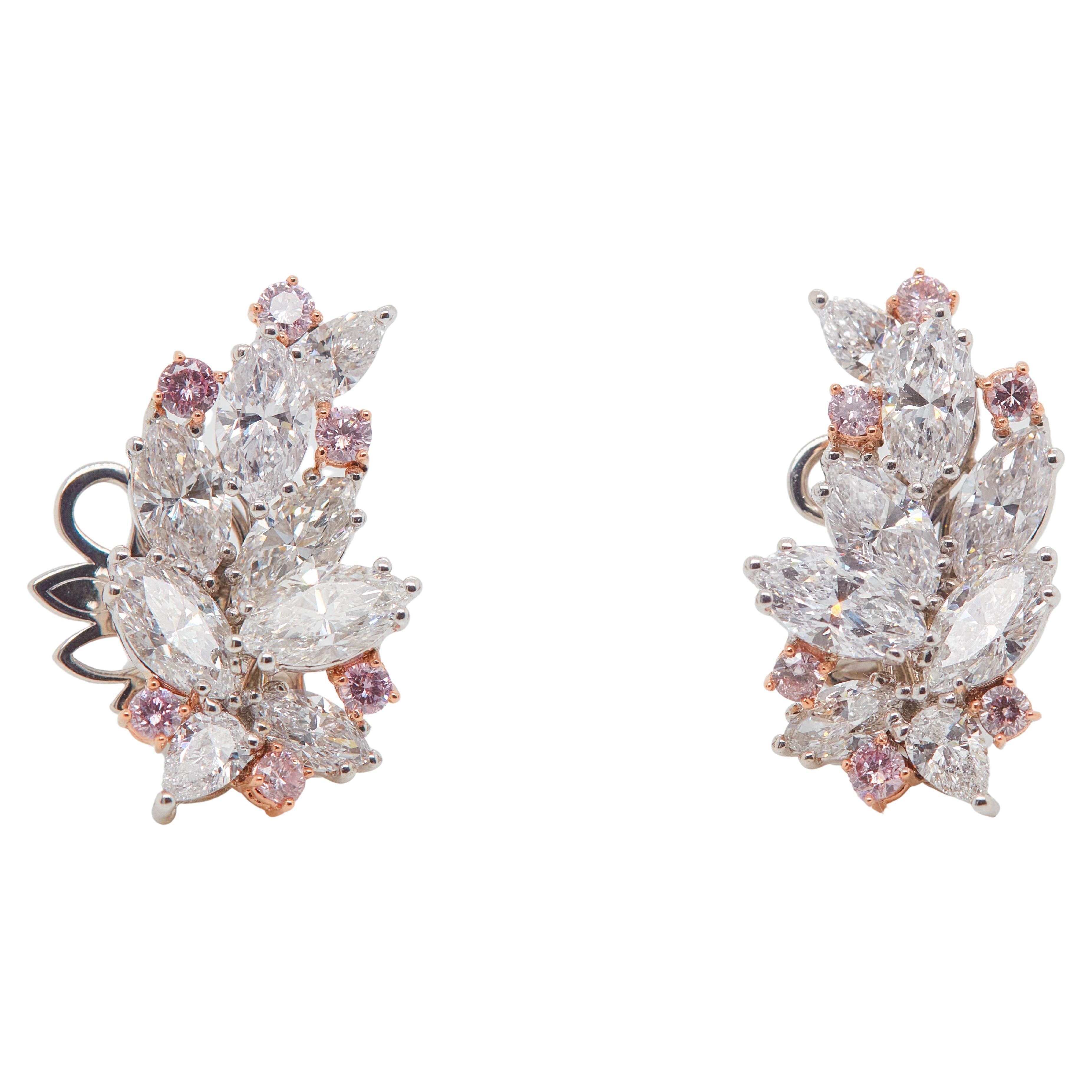 Louis Vuitton Diamond Stud White Gold Earrings at 1stDibs