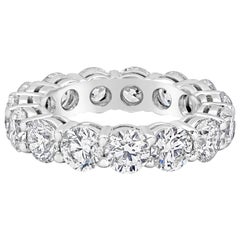 Roman Malakov 6.07 Carats Total Brilliant Round Diamond Eternity Wedding Band