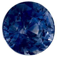 6.07 Karat Blauer runder Saphir, loser Edelstein