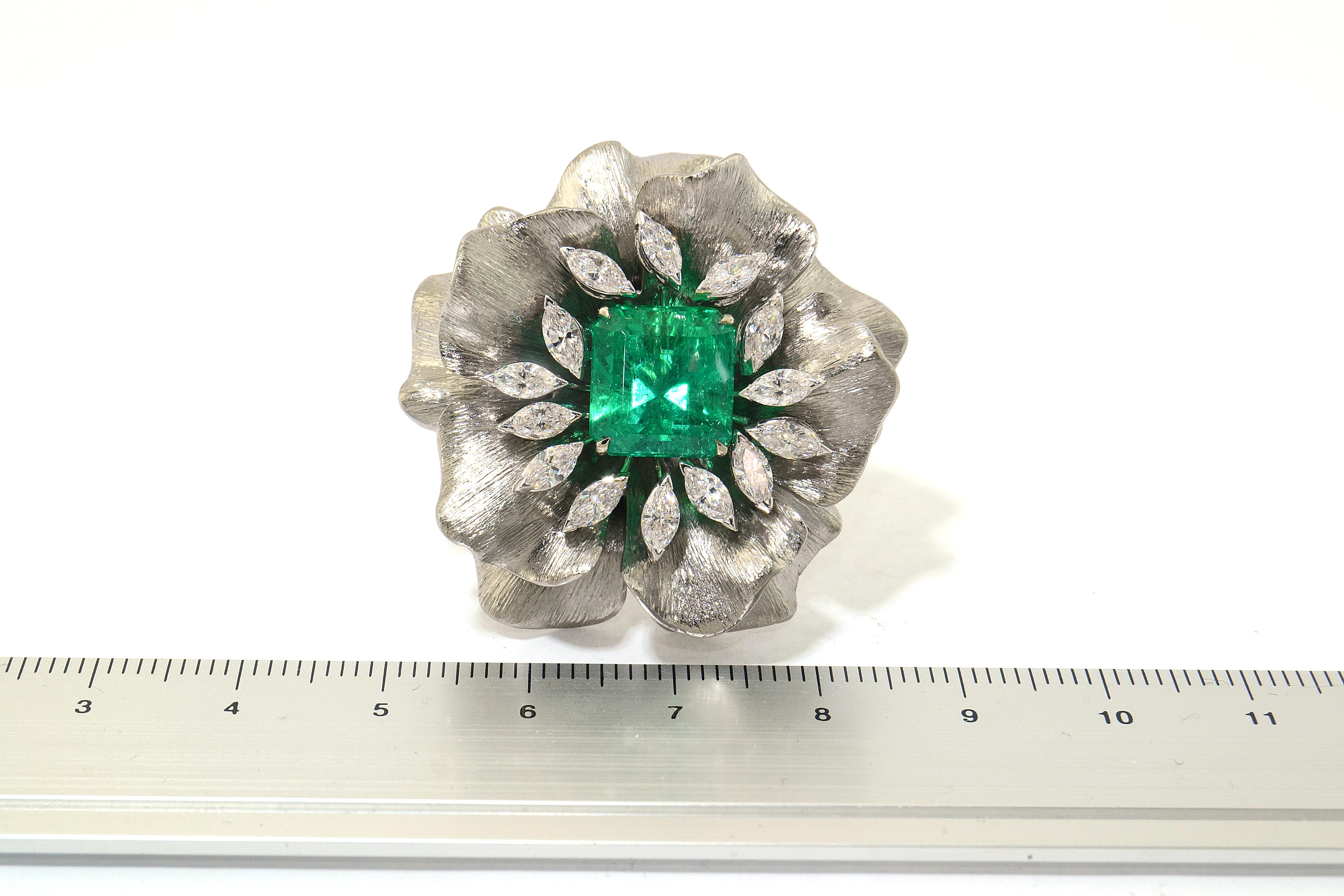 emerald titanium ring