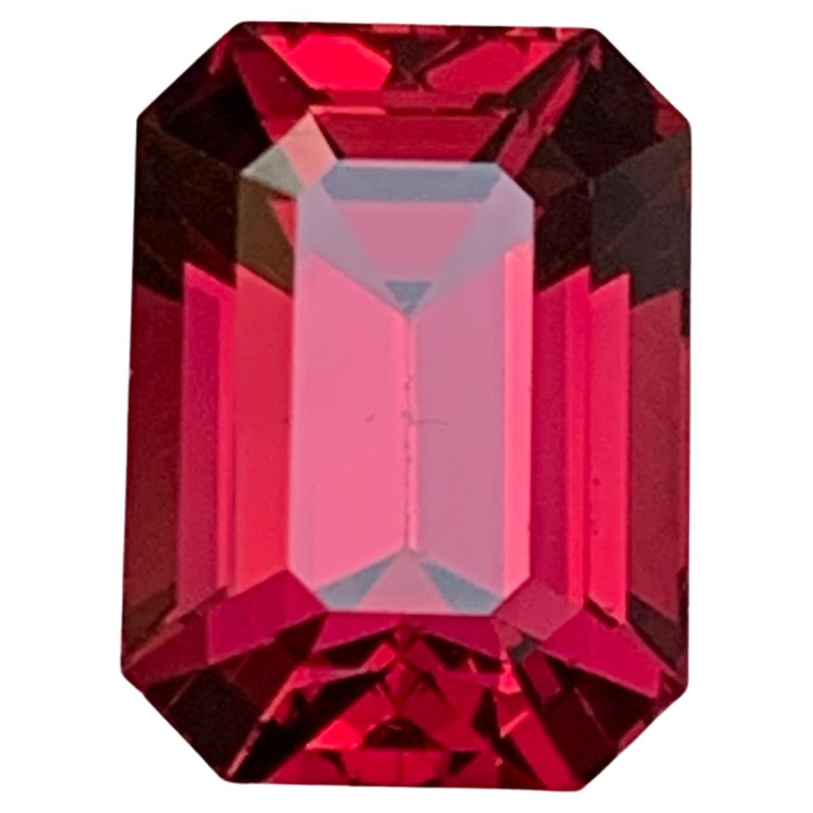 6,08 Karat Tief rötlich rosa Rhodolith-Granat Smaragd-Schliff Natürlicher loser Edelstein