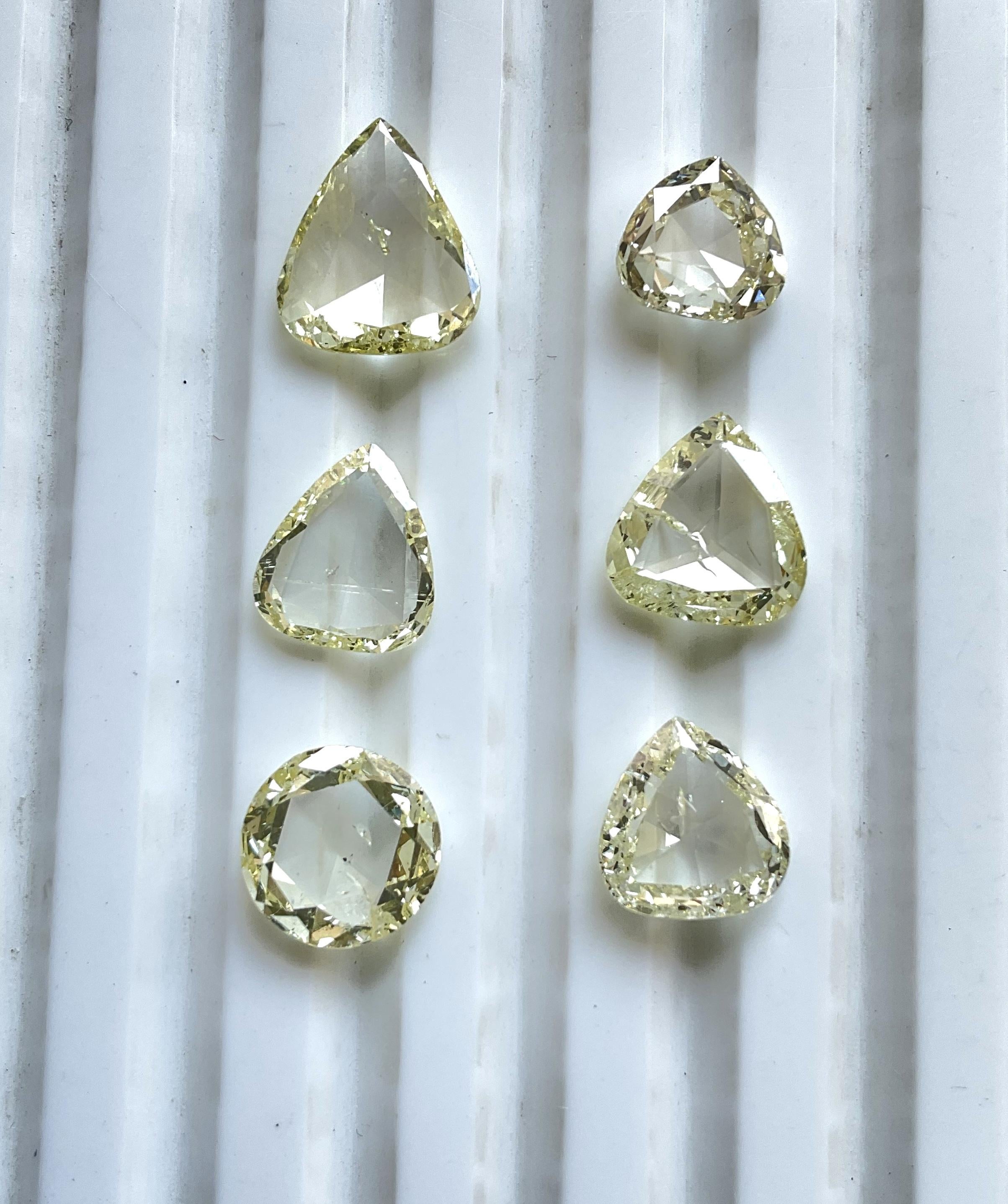 Diamant naturel non certifié de 6,08 carats taille rose couleur U-Z pour la haute joaillerie en vente 1