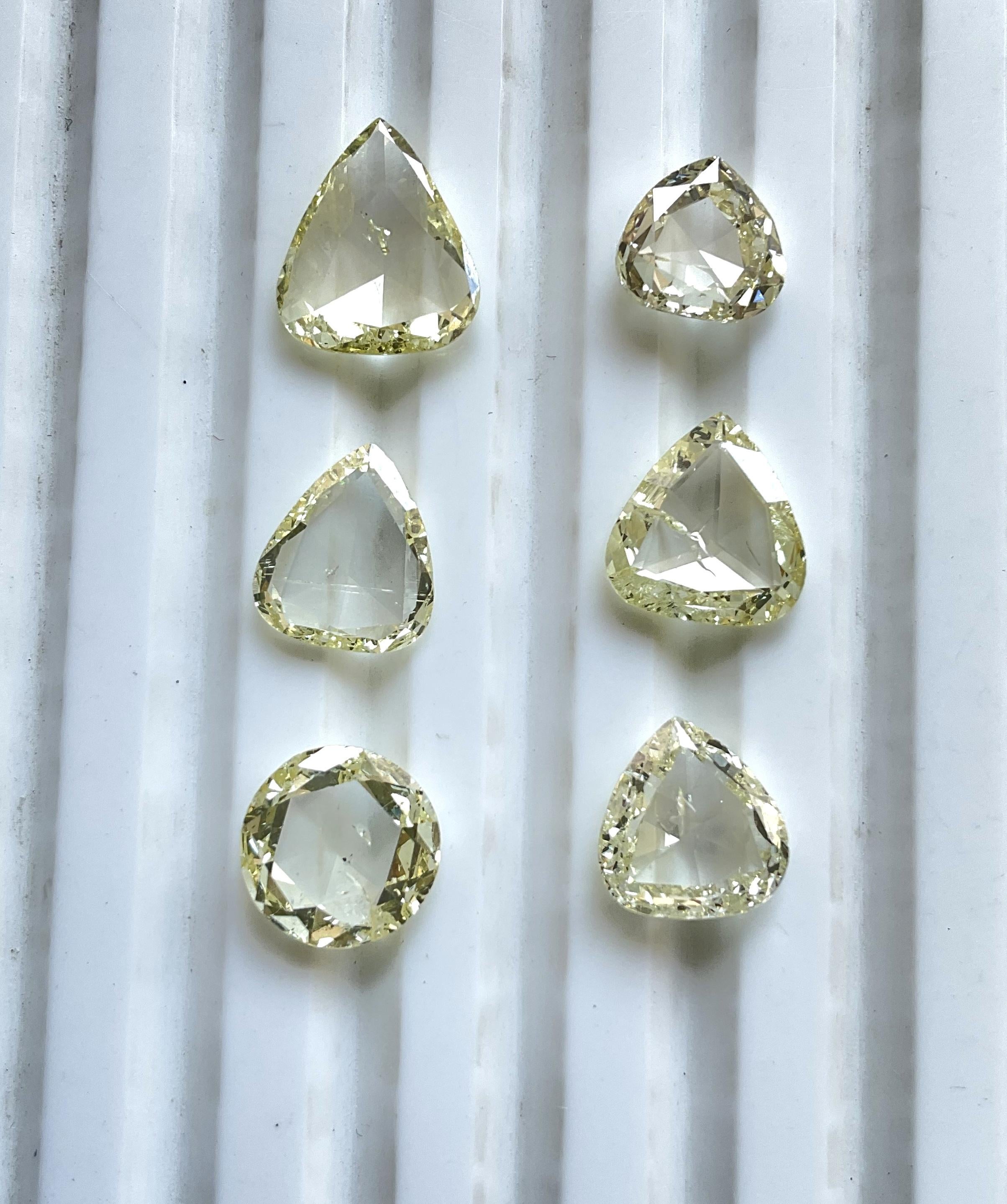 6.08 Carat Non-Certified Natural Diamond Rose Cut U-Z Color For Top Fine Jewelry For Sale 1
