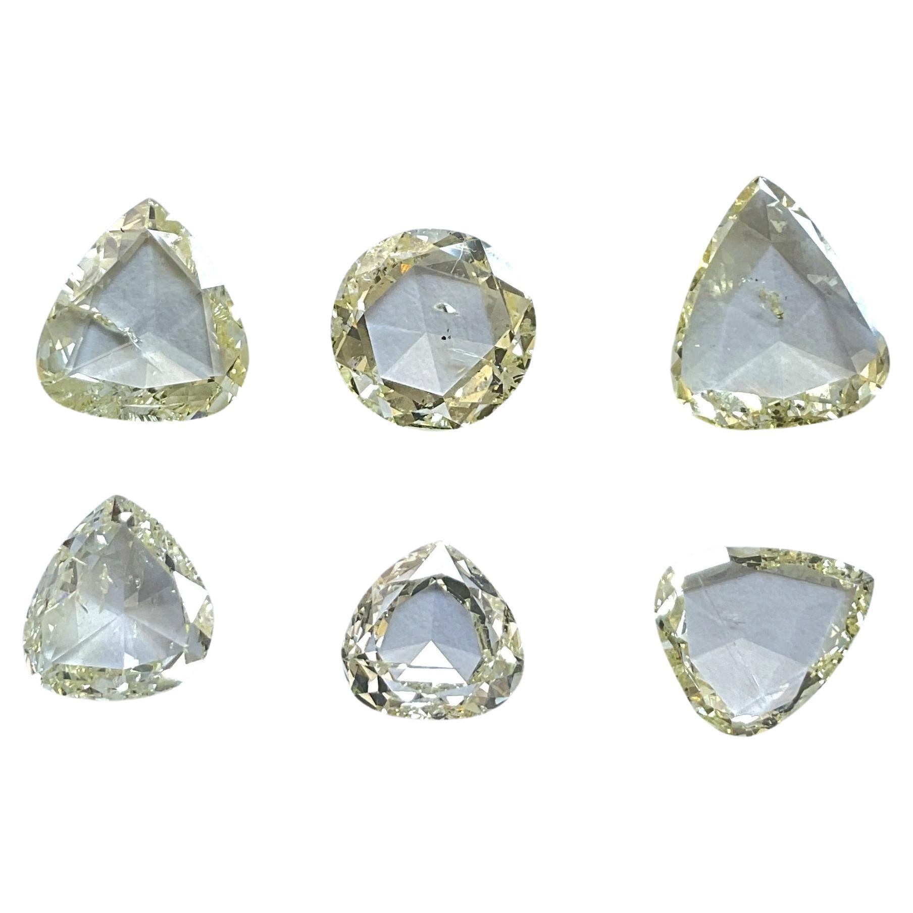 6,08 Karat Nicht-zertifizierter natürlicher Diamant im Rosenschliff U-Z Farbe für Top-Schmuck im Angebot