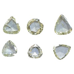Diamant naturel non certifié de 6,08 carats taille rose couleur U-Z pour la haute joaillerie