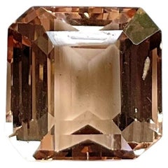 6.08 Carats Peach Tourmaline octagon Faceted Fine Jewelry cut stone Natural Gem