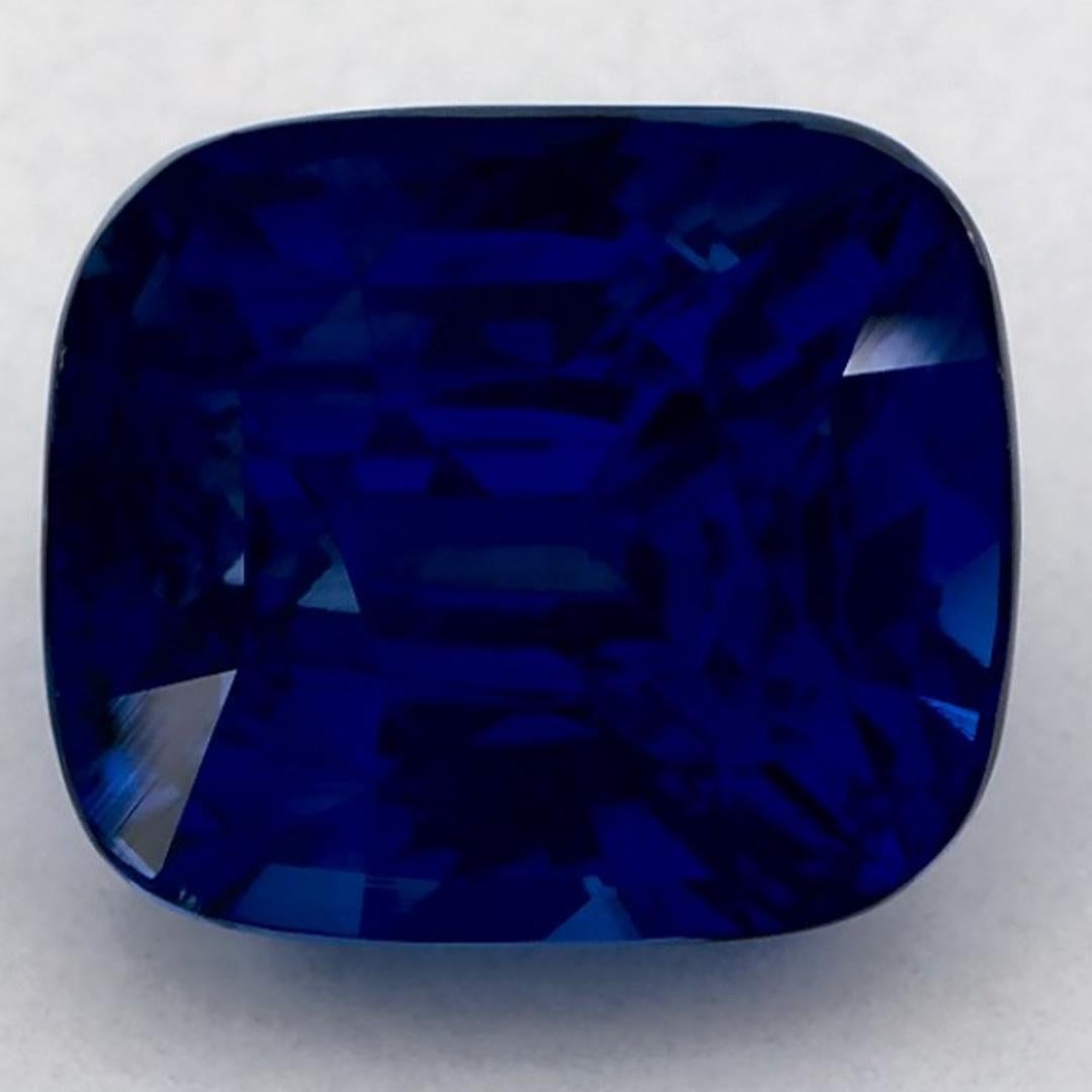 6.08 Ct Blue Sapphire Cushion Loose Gemstone