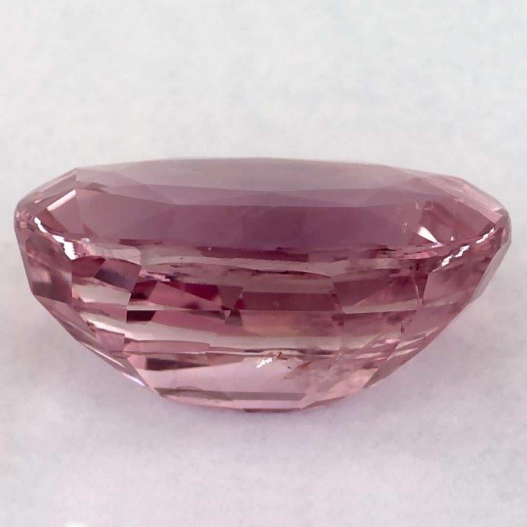 6.08 Ct Pink Sapphire Oval Loose Gemstone In New Condition For Sale In Fort Lee, NJ