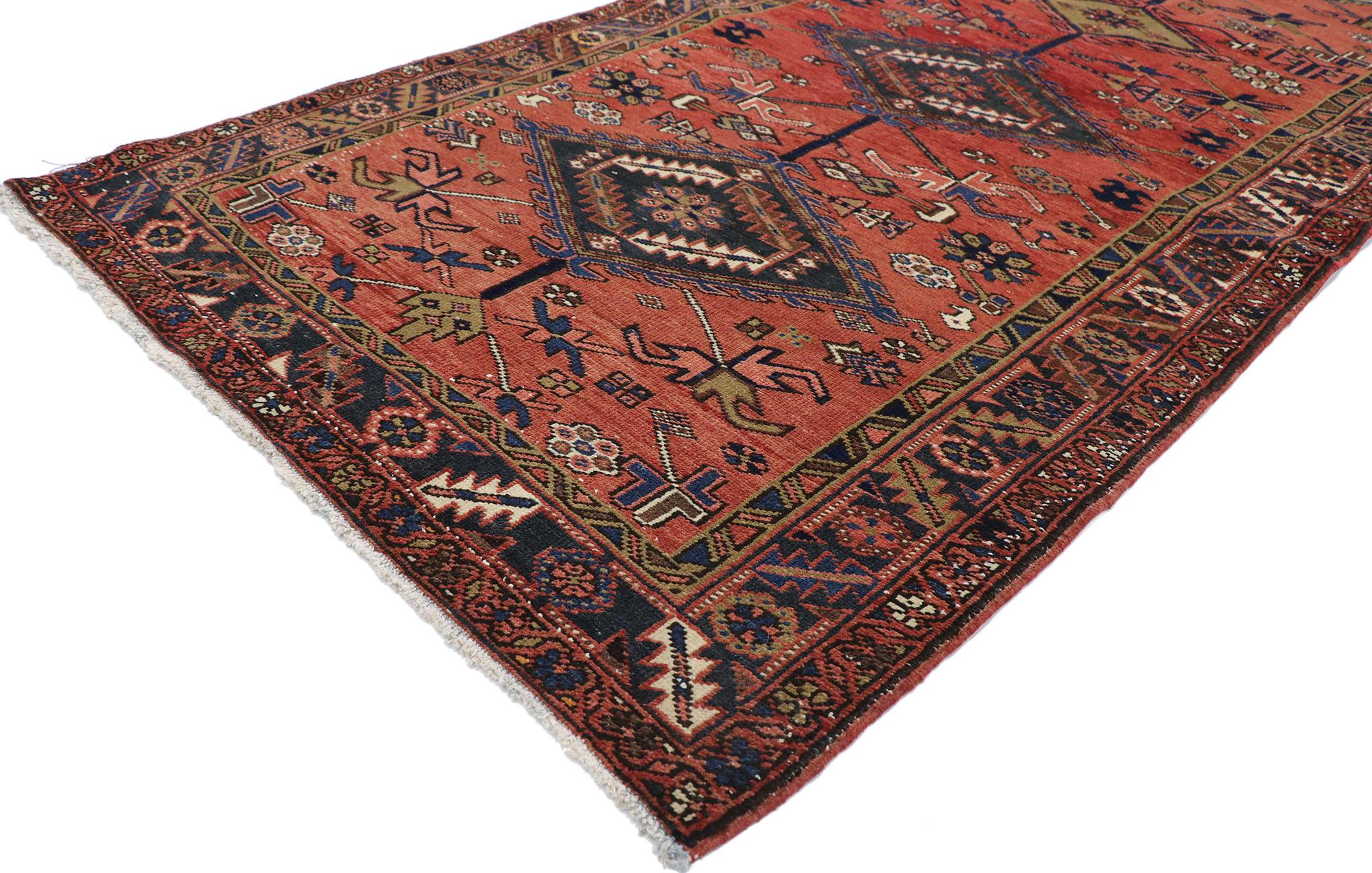 20th Century Pair of Matching Vintage Persian Heriz Runners For Sale