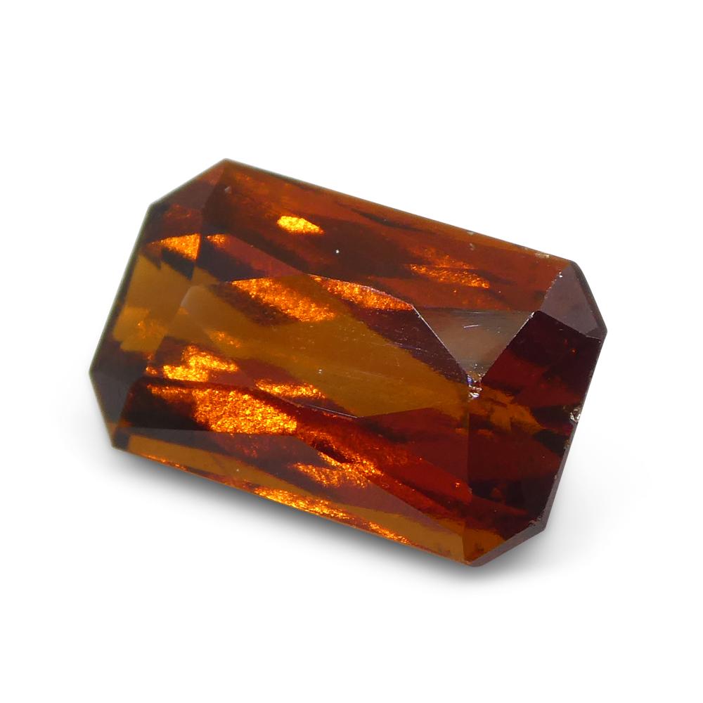 6.08ct Scissor Cut Reddish Orange Hessonite Garnet from Sri Lanka For Sale 5