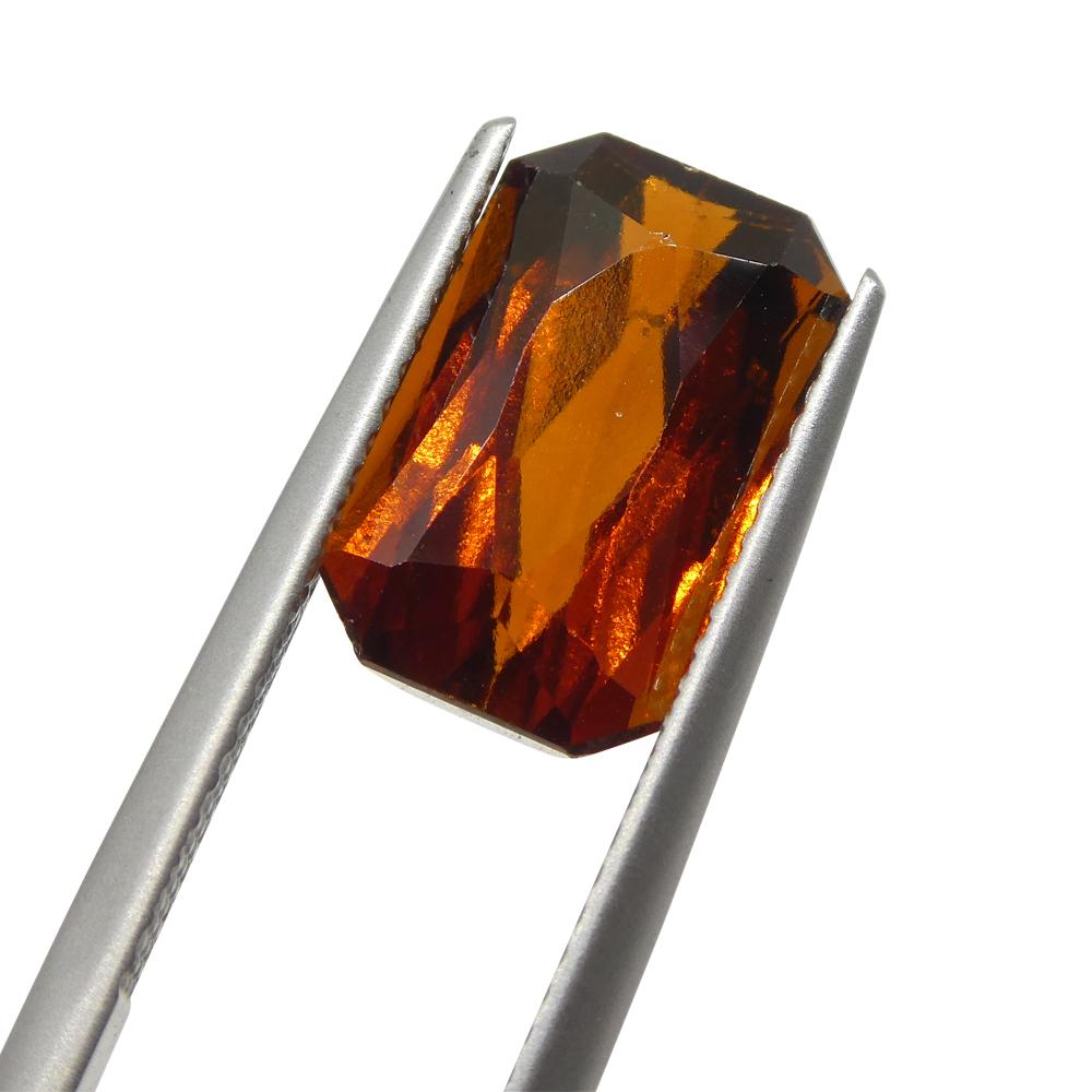 6.08ct Scissor Cut Reddish Orange Hessonite Garnet from Sri Lanka For Sale 7