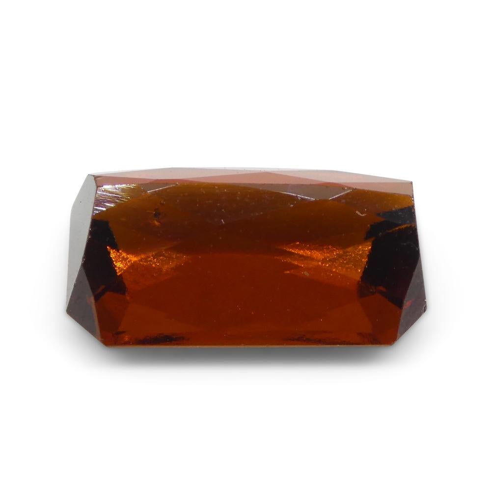 6.08ct Scissor Cut Reddish Orange Hessonite Garnet from Sri Lanka For Sale 8