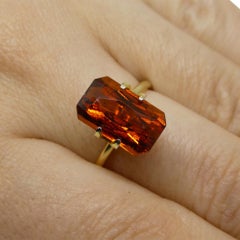 6.08ct Scissor Cut Reddish Orange Hessonite Garnet from Sri Lanka