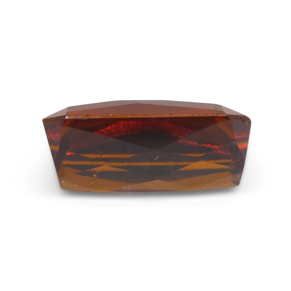 6.08ct Scissor Cut Reddish Orange Hessonite Garnet from Sri Lanka For Sale 2