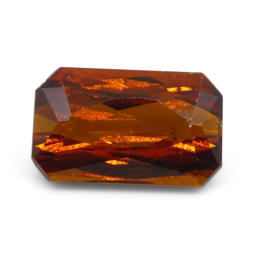 6.08ct Scissor Cut Reddish Orange Hessonite Garnet from Sri Lanka For Sale 3